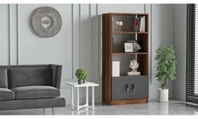 Biblioteczka Voma Anthracite i Walnut