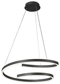 Czarna duża lampa wisząca LED nad stół - A496 P9-D80