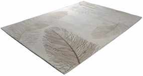 Dywan nowoczesny 3D Anett piórka beżowy 160 cm x 230 cm