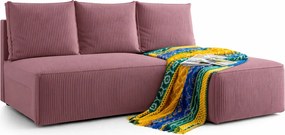 Różowa narożna sofa rozkładana M9-P94