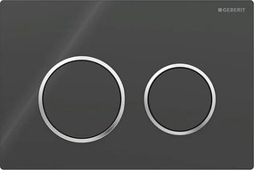 Geberit 115.085.KM.1 - Przycisk spłukujący Omega20 21,2x14,2 cm czarny/błyszczący chrom