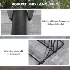 DURHAND Stojak Rowerowy dla 4 Rowerów Stalowy Czarny 102x92x130cm | Aosom PL