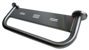 Uchwyt z półką 58x8 cm stal nierdzewna/srebrny