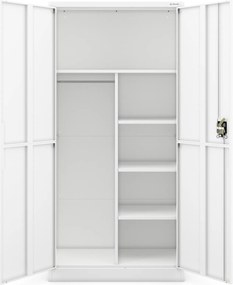 Metalowa szafa gospodarcza Dawid Smart 90x40x185 cm, biała