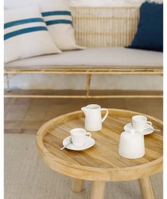 Okrągły stolik z litego drewna tekowego w naturalnym kolorze ø 55 cm Glenda – Kave Home