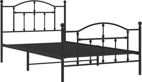 Czarne metalowe łóżko industrialne 100x200cm C1-W48