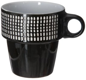 Zestaw 6 filiżanek porcelanowych na stojaku, kubki do kawy, komplet filiżanek, porcelanowe kubki na stojaku