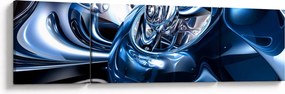Obraz abstrakci - koła (170x50 cm)
