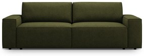 Ciemnozielona rozkładana sofa z materiału bouclé 247 cm Jodie – Micadoni Home