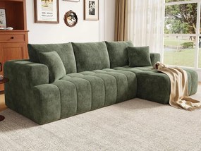 Kanapa narożna w kształcie litery L - 3 osoby - Kanapa Cloud - Elastyczna kombinacja - Montaż nie jest wymagany - Zielony