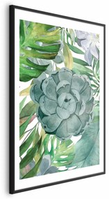 Plakat Tropikalna flora 29,7x42 cm z ramą czarną z marginesem ARTGEIST B