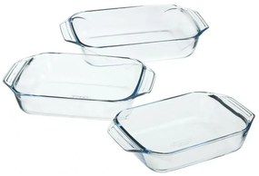 Zestaw szklanych naczyń żaroodpornych Pyrex, 3szt., 2 l + 3 l + 4 l