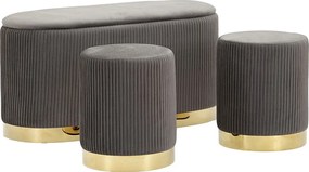 Ławka z Miejscem do Przechowywania VKH875, Szary, 80x37x42 cm, Kendra Home