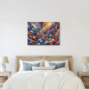 Obraz na szkle - Kolorowe graffiti (70x50 cm)