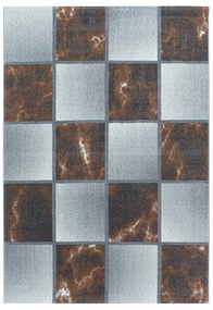 Dywan nowoczesny Ottawa kwadraty miedziano-szary 140 cm x 200 cm