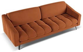 Pomarańczowa aksamitna sofa 238 cm Nalu – Makamii