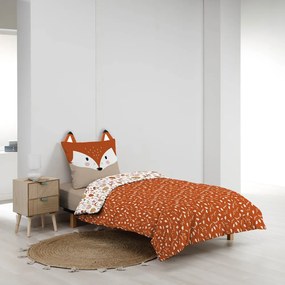 Biało-ruda bawełniana pościel dziecięca jednoosobowa 140x200 cm Roxy – douceur d'intérieur