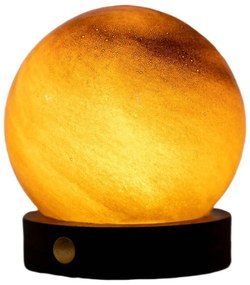 Lampa stołowa LED w ciemnym naturalnym kolorze ze szklanym kloszem (wysokość 9 cm) Sand Storm – Gingko