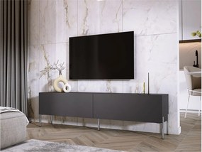 Szafka RTV: Antracyt, Chromowane nogi, 170 x 52 x 32 cm
