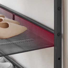 Szafka na buty TAYLOR ARTISAN z czarną konstrukcją, 4 półki