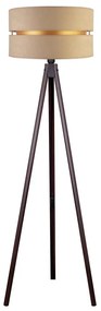 Duolla - Lampa podłogowa DUO 1xE27/60W/230V śr. 44 cm beżowa/wenge