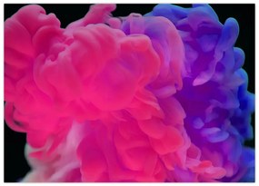 Obraz na szkle - kolorowy dym (70x50 cm)