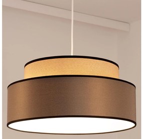 Żyrandol na lince GRACE 1xE27/60W/230V śr. 40 cm beżowy/brązowy