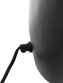 Designerska lampa stołowa czarna ze złotym wnętrzem 36 cm - Cova