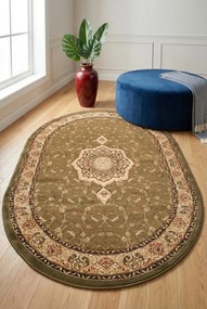 Zielony Owalny Dywan W Stylu Klasycznym K6-C29