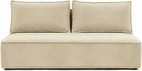 Sofa z Funkcją Spania MAVIA Beżowa Boucle Nowoczesna