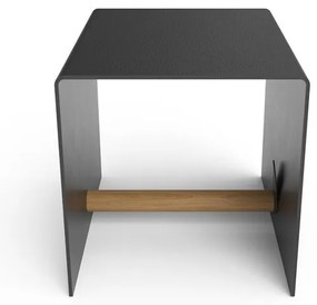 Czarny metalowy/ze skóry ekologicznej pojemnik dekoracyjny 32x38x31 cm Bull – LIND DNA