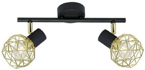 Podwójna industrialna lampa sufitowa na listwie - 3X V087 W6-B99