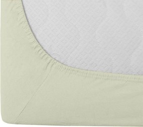 PrzytulneMieszkanie.pl Prześcieradło z dżerseju jasnokremowe 90 x 200 cm