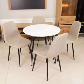 Okrągły stół jadalniany HARRY 90x90, biały