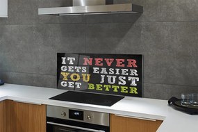 Szklany Panel Kolorowy Napis