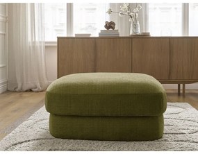 Podnóżek z tkaniny szenilowej w kolorze khaki Leonore – Bobochic Paris