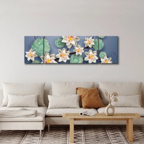 Obraz lilii wodnych (170x50 cm)