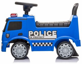 Baby Mix Odpychacz dla dzieci z dźwiękiem Mercedes Policja, niebieski