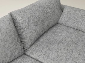 Szary rozkładany/ze schowkiem narożnik z tkaniny szenilowej (lewostronny/z szezlongiem) Leon – Maison de Rêve