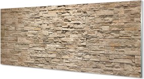 Szklany Panel Kompozycja Cegły i Kamienia