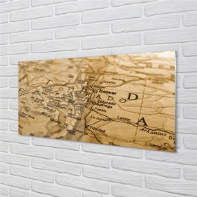 Szkło Ozdobne do Kuchni Antyczna Mapa Podróżnika