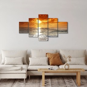 Obraz zachód słońca na Korsyce (125x70 cm)