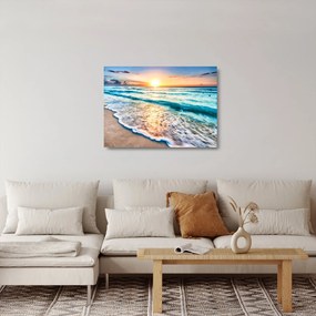 Obraz na szkle - Plaża morska (70x50 cm)