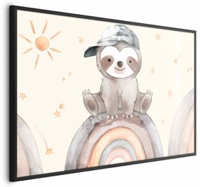 Plakat Pośród gwiazdek i tęcz 42x29,7 cm z ramą czarną bez marginesu ARTGEIST B