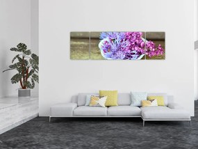 Obraz dekoracji z lawendą (170x50 cm)