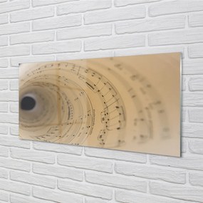 Szklany Panel Kartka nuty