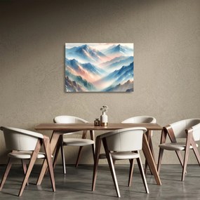 Obraz na szkle - Akwarelowe góry (70x50 cm)