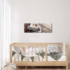 Obraz - Espresso (z zegarem) (90x30 cm)