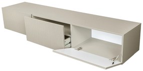 Szafka RTV Nicole 200 cm wisząca z szufladą - kaszmir mat