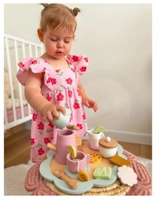 Tooky toy popołudniowa herbatka drewniany zestaw serwis